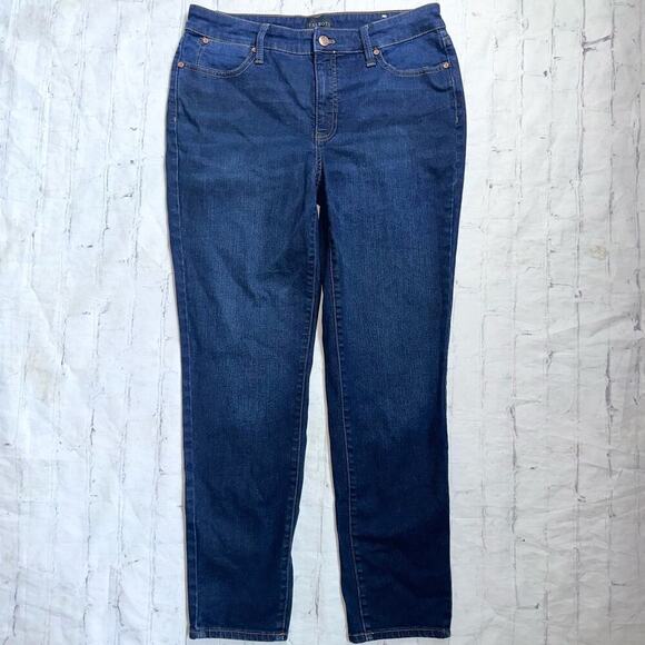 NWOT Women’s Size 8 Talbots Slim Ankle Denim Blue Jeans - Picture 1 of 7
